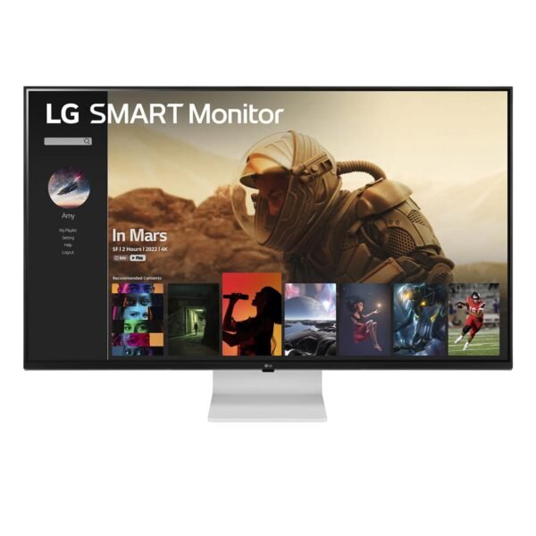 LG 43SQ700 43" Ultrafine™ Smart Monitor UHD 4K IPS (3840 * 2160), HDR 10, Wireless Connectivity, webOS, AirPlay 2, USB Type-C (65W PD), Speakers 10WX2, Magic Remote, HDMIx2, DP, HP Out (White)