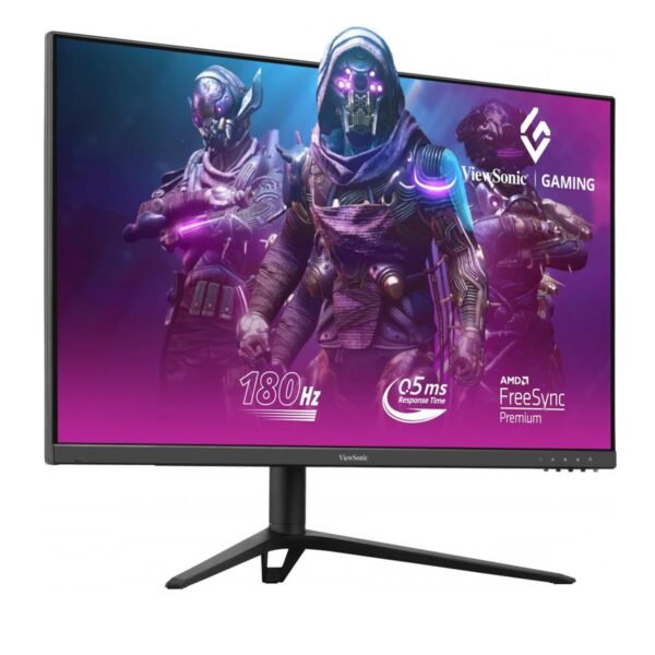 ViewSonic VX2428J Omni 24 Inch FHD Fast IPS Gaming Monitor 180Hz Refresh Rate, 0.5ms, HDR10, AMD FreeSync Premium, Adaptive Sync & VESA clearMR, 2x Speaker, Hight Adjustable, Eye Care,104%sRGB, HDMI, DP