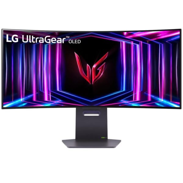LG 34GS95QE 34 inch 21:9 Ultragear™ OLED WQHD 800R Curved Gaming Monitor (3440 x 1440) 240Hz, 0.03ms, G-Sync Compatible, AMD FreeSync™, HDR™ True Black400, 1.5M:1 Contrast Ratio,Tilt/Height/Swivel,