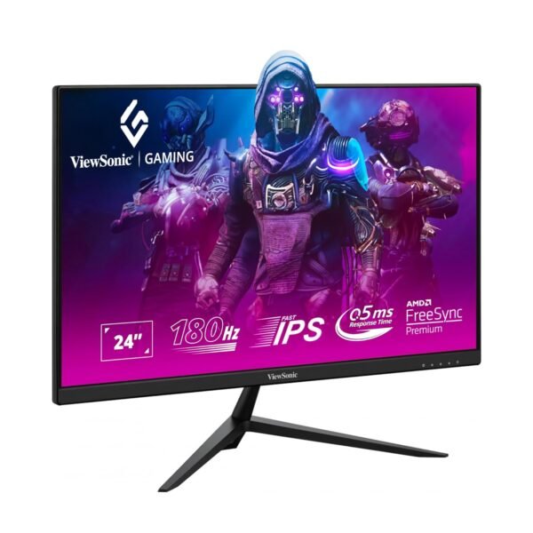 ViewSonic VX2428 Omni 24 Inch Full HD Fast IPS Gaming Monitor 180Hz Refresh Rate, 0.5ms, HDR10, AMD FreeSync Premium, Adaptive Sync & VESA clearMR, 104% sRGB, Eye Care, 2X Speaker, HDMI, Display Port