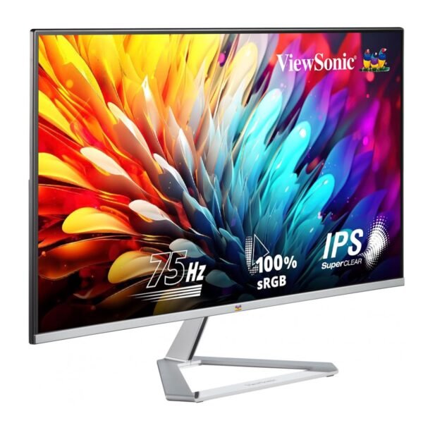 ViewSonic 24 Inch Full HD IPS Monitor 1920 x 1080 Pixels Frameless Bezel & Premium Design, 75Hz, Flicker Free, View Mode, HDMI x 2, VGA, Audio Out Black, 104% sRGB - VX2476-SH