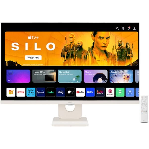 LG 32SR50F MyView Smart Monitor (32", 80cm), FHD IPS Display (1920 x 1080) with webOS, Work & Play Smarter, ThinQ Home Dashboard, AirPlay 2 + Screen Share + Bluetooth, Stylish Design - White