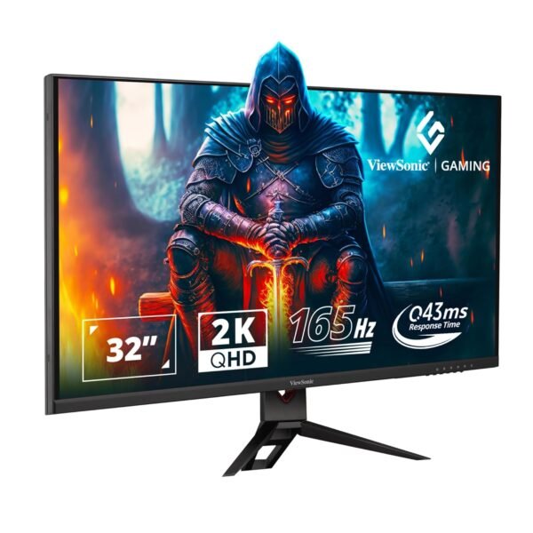 ViewSonic Omni 32 Inch 165Hz IPS Qhd 2K 2560X1440 Pixels Gaming Led Monitor,0.4Ms,Hdr10,AMD Freesync Premium,137% Srgb,Eye Care,Wall Mount,Tilt,2XHdmi,1XDisplay Port,- Vx3219-2K-Pro-2,Black