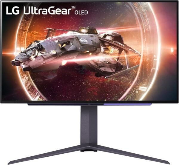 LG ‎27GS95QE 27-inch Ultragear OLED Gaming Monitor QHD 240Hz 0.03ms DisplayHDR True Black 400 AMD FreeSync Premium Pro NVIDIA G-Sync HDMI 2.1 DisplayPort Tilt/Height/Swivel Stand Black