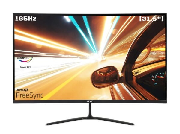Acer ED320QR 31.5 Inch Full HD VA Panel 1500R Curved Backlight LED LCD Monitor I 1 MS VRB I 165Hz Refresh Rate I AMD Free Sync Premium I HDR 10 I 2 X HDMI 1 X Display Port I Eye Care Features I Black