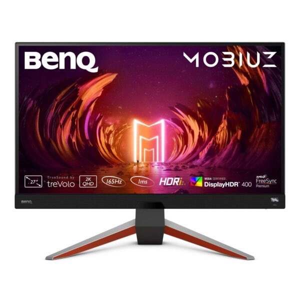 BenQ MOBIUZ EX2710Q 27" QHD IPS Gaming Monitor | 165Hz | 1ms MPRT | 95% DCI-P3 | FreeSync Premium| Height Adjust| VESA DisplayHDR400| Bezel-Less| treVolo Speakers| HDMI| DP| USB 3.0 Hub(Metallic Grey)