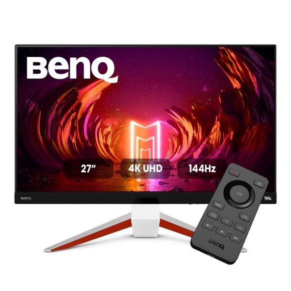 BenQ MOBIUZ EX2710R QHD 27"(68cm) VESA Display HDR400 IPS Curved Gaming Monitor with Remote-1000R, 90% DCI-P3,165Hz,1ms MPRT,AMD FreeSync Premium Pro, treVolo Speakers, HDMI, DP, USB 3.0Hub (Metallic Grey)