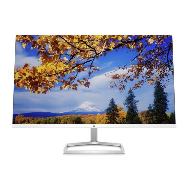 HP M27fwa 27-Inch(68.6cm) Eye Safe Certified 1920 x 1080 Pixels Full HD IPS 3-Sided Micro-Edge LED Monitor, 75Hz, AMD FreeSync with 1xVGA, 2xHDMI 1.4 Ports, 300 nits, in-Built Speakers, Silver.