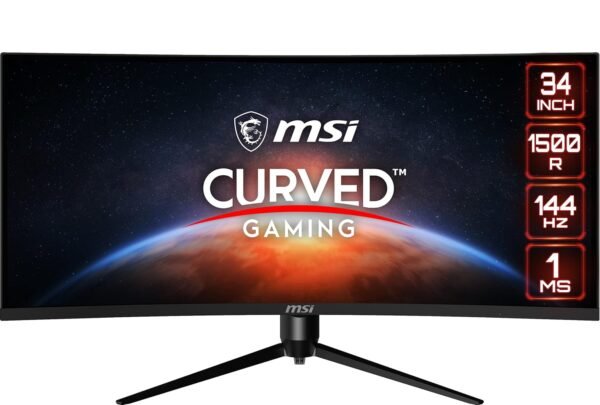 MSI Optix MAG342CQR 34 Inch (86.36 cm) Curved Gaming LCD Monitor - 21:9 UWQHD 3440 x 1440 Pixels, 1ms Response Time/ 1500R/ 144Hz/ Night Vison/ AMD Adaptive Sync/ Mystic Light RGB, Black