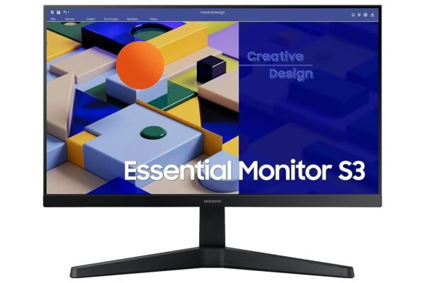 Samsung LS22C310EAWXXL 22-inch (54.6cm) FHD Flat 1920 x 1080 Monitor, IPS, 75 Hz, Bezel Less Design, AMD FreeSync, Flicker Free, HDMI, D-sub (Black)
