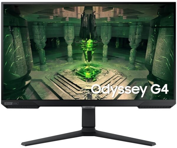 Samsung LS27BG402EWXXL Odyssey G4 68.58 cm (27 inch) Full HD IPS Panel with Ergonomic Stand, HDR10, Dual Sync Compatible, Wide Viewing Angle Gaming Monitor (NVIDIA G Sync, Response Time: 1 ms, 240 Hz Refresh Rate)