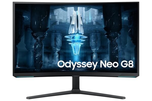 Samsung LS32BG850NWXXL 32-Inch(80cm) 4K UHD Odyssey Neo G8 Gaming, 240 Hz, 1ms Curved Monitor, 3840 x 2160 Pixels, Mini-LED, Height Adjustable Stand, Matte Display, HDR2000 (LS32BG850NWXXL, Black)