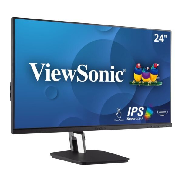 ViewSonic TD2455 24 Inch FHD IPS Touch Monitor One Cable Solution USB Type-C,10-Point in-Cell Projected Capacitive Touch, Advanced Ergonomics, Magnetic Stylus Pen, Adv DP, USB 3.1 Type-A,B,C, HDMI Black