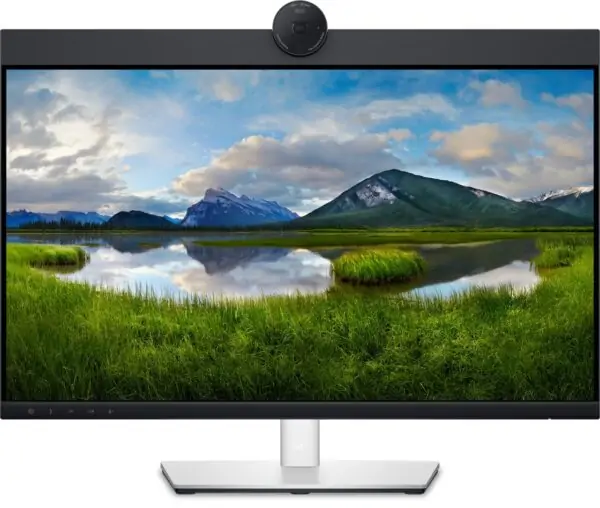 Dell P2424HEB 23.8" (60.45 cm) Video Conferencing Monitor, HDMI, DisplayPort 1.2, 2X USB 3.2 Gen1 Type-C, DisplayPort-Out, USB 3.2 Gen1 Type-B, 3X USB 3.2 Gen1 Type-A, Headphone Jack (3.5 mm), RJ45