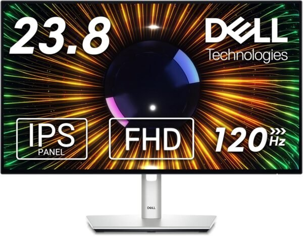 DELL U2424H ULTRASHARP 60.96 cm (24 inch) Full HD LED Backlit IPS Panel Monitor (U2424H- HDMI, DP, USB TYPE-C HEIGHT, TILT, PIVOT, DAISY CHAIN,100% sRGB)  (Frameless, Response Time: 5 ms, 120 Hz Refresh Rate)