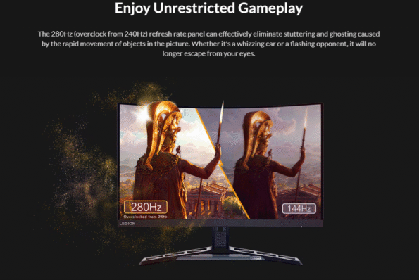 Blazing Fast 240 Hz Refresh & 0.5 ms Response