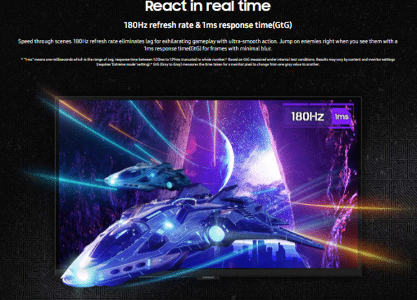 Ultra-Smooth Gaming with 180Hz Refresh Rate