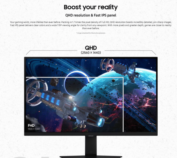 Vibrant QHD Fast IPS Display