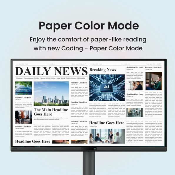 BenQ RD270Q Paper Color mode simulating printed paper for reading code