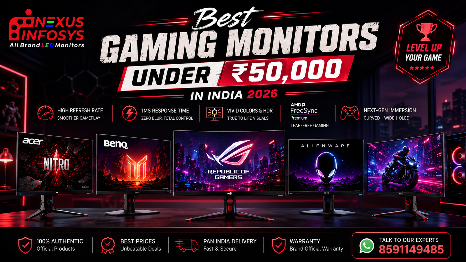 Best Gaming Monitors Under 50k in India 2026