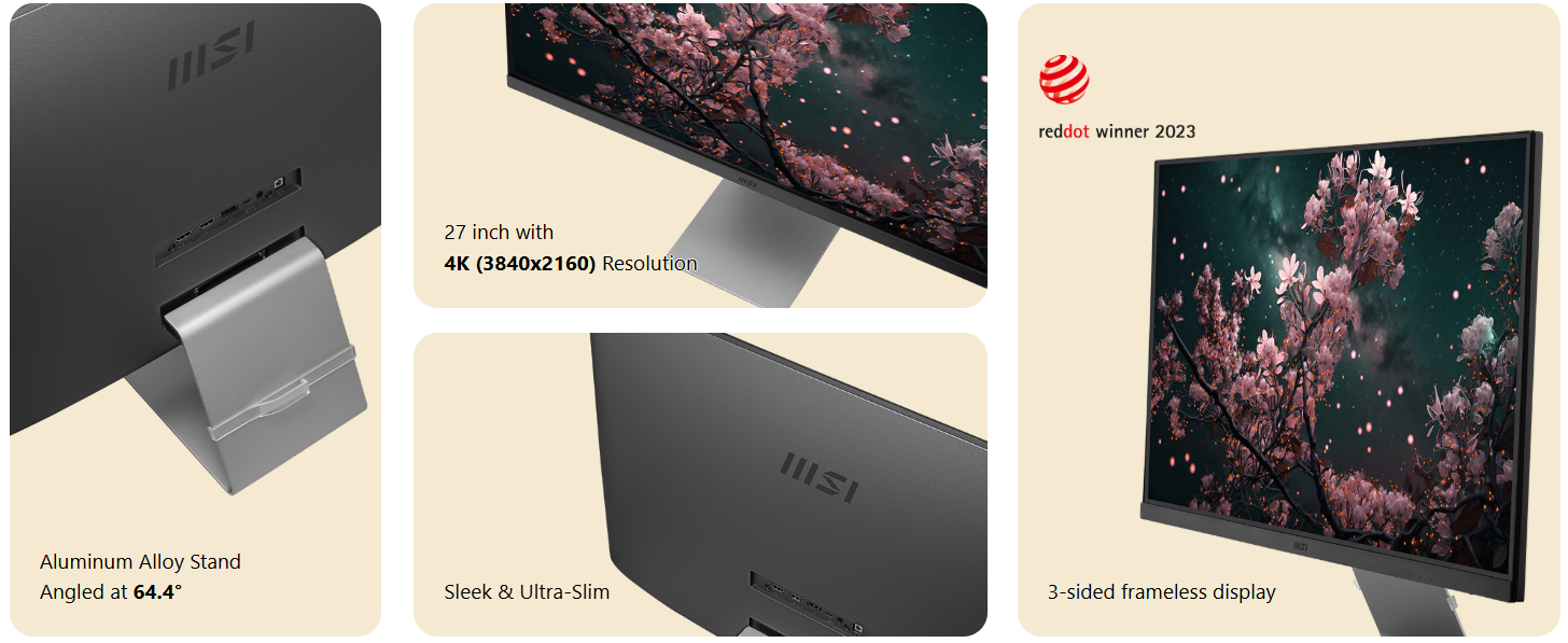 MSI Modern MD271UL 27 Inch 4K UHD IPS Monitor 1 MSI Modern MD271UL