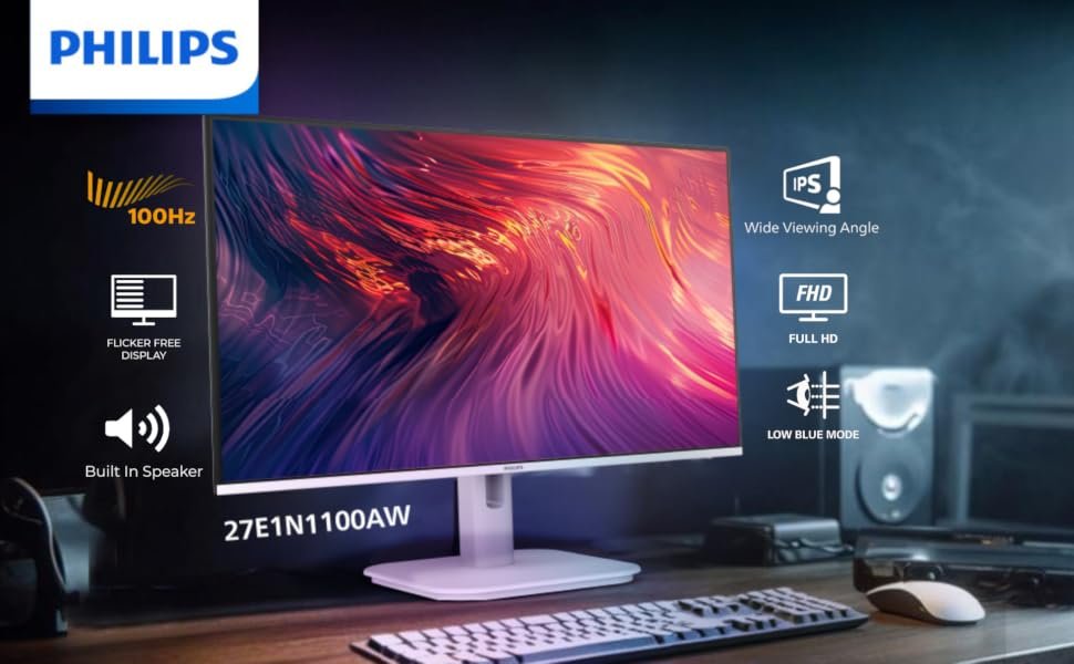 Philips 27E1N1100AW 100Hz 27 Inch FHD IPS Monitor 1 Philips 27E1N1100AW