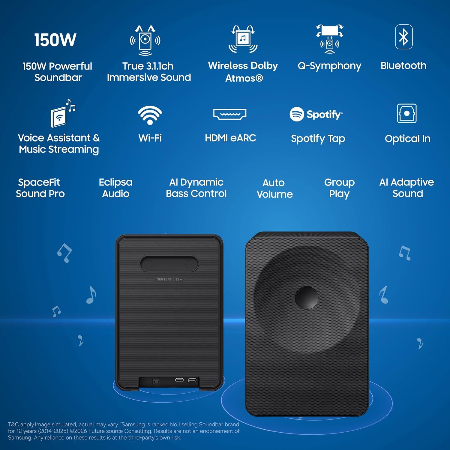 Samsung Music Studio 7 LS70H 150W 3.1.1Ch Wireless Speaker – Dolby Atmos & Q-Symphony 6 Samsung Music Studio 7 LS70H