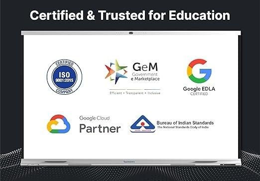 Teachmint X 86 LD Series 86 Inch 4K Smart Classroom Display With Android 16, Google EDLA, 40-Point IR Touch & EduAI 2 Teachmint X 86 PB