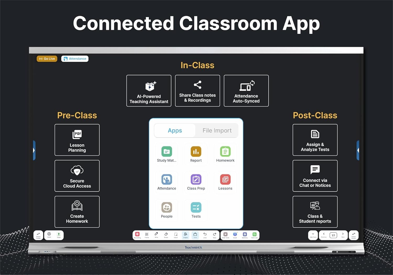 Teachmint X 65 SB Series 65 Inch 4K Interactive Display with Android 16, Google EDLA, 40-Point Touch, EduAI & Smart Classroom 6 Teachmint X 65 PB