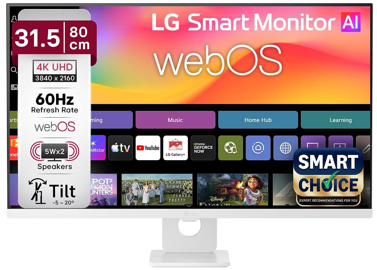 LG 32U721SB-W 32 Inch 4K UHD USB-C 65W Smart Monitor 2 LG 32U721SB-W