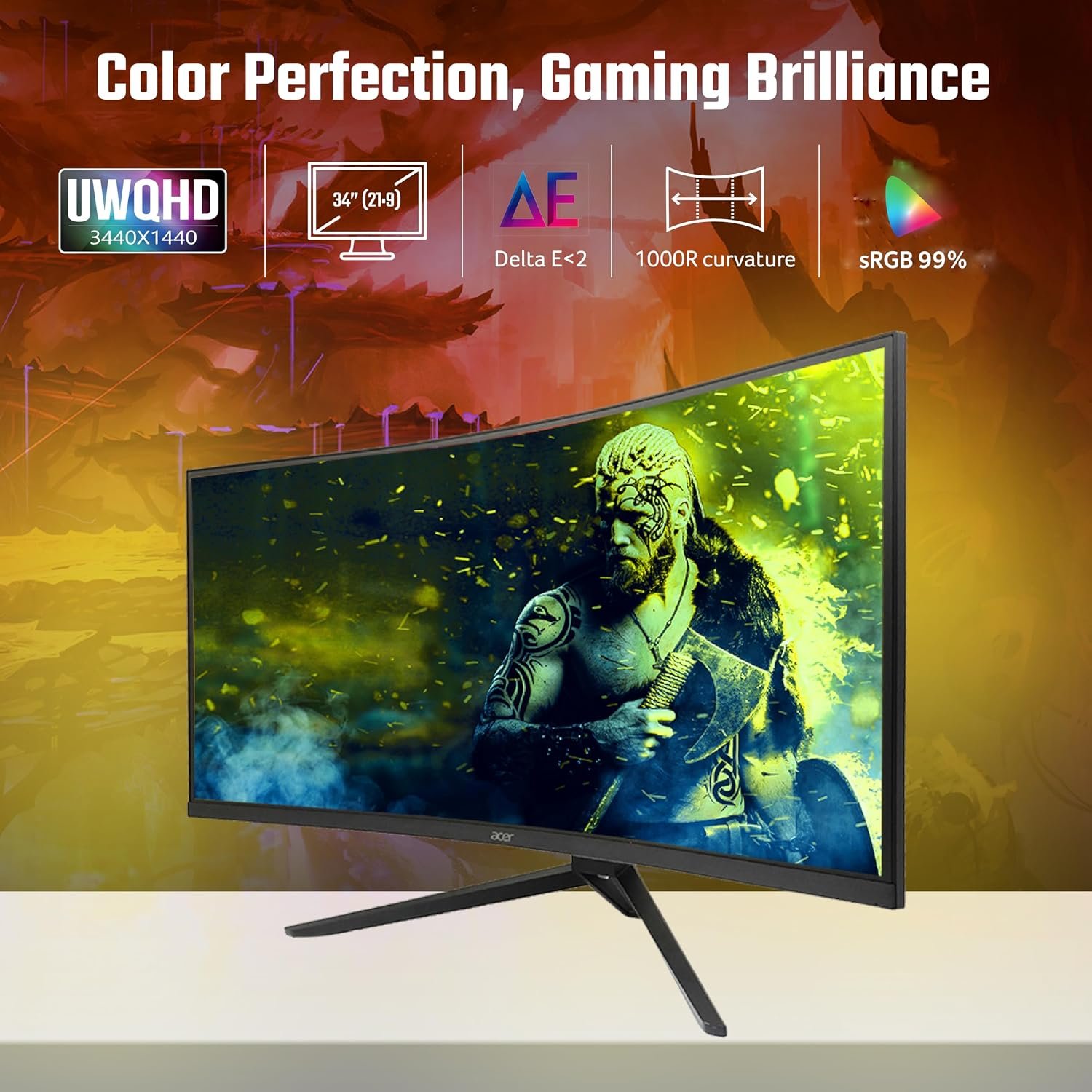 Acer Nitro ED343CUR X0 34 Inch UWQHD 200Hz Curved Gaming Monitor 3 Acer Nitro ED343CUR X0