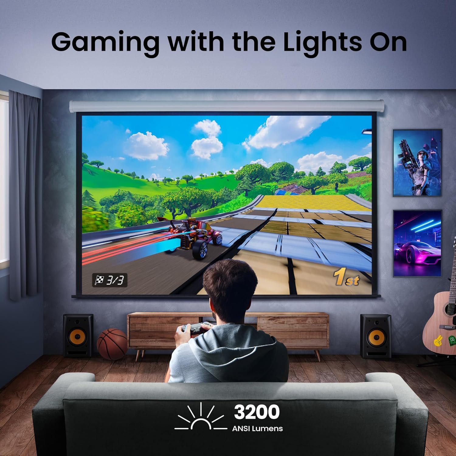 BenQ TK710 4K HDR Gaming Projector with 3200 ANSI Lumens, 4ms & 1.3x Zoom 3 BenQ TK710