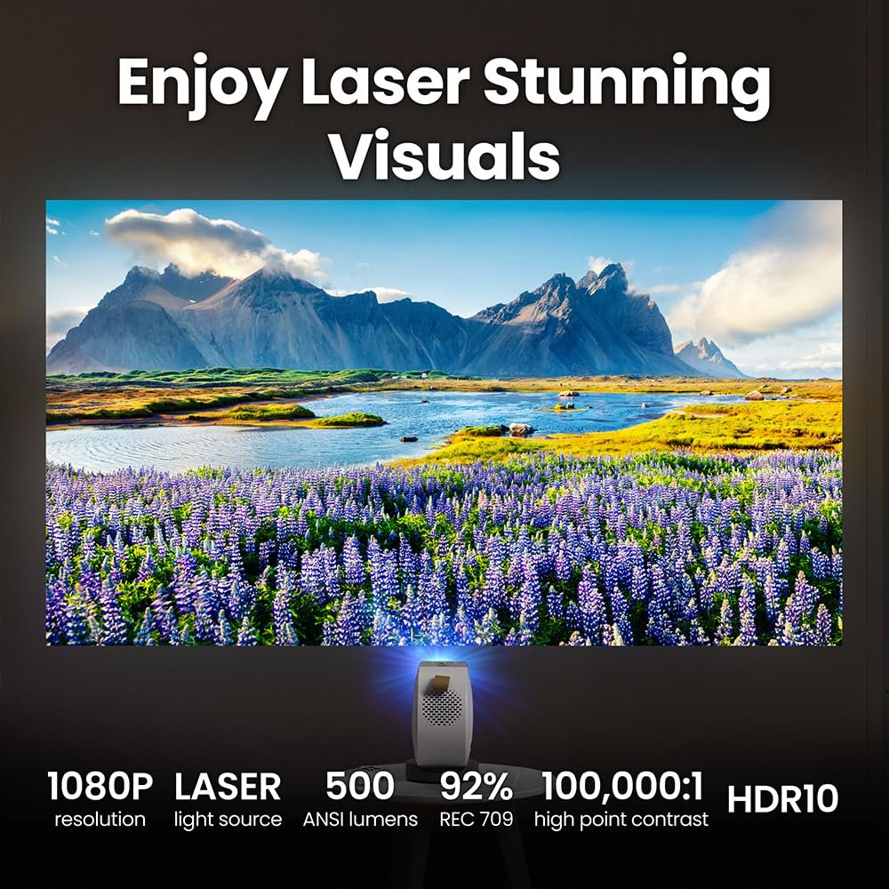 BenQ GV50 FHD Smart Laser Projector – 500 ANSI Lumens, 120-Inch, 360° Projection & 2.1-Channel Audio 5 BenQ GV50