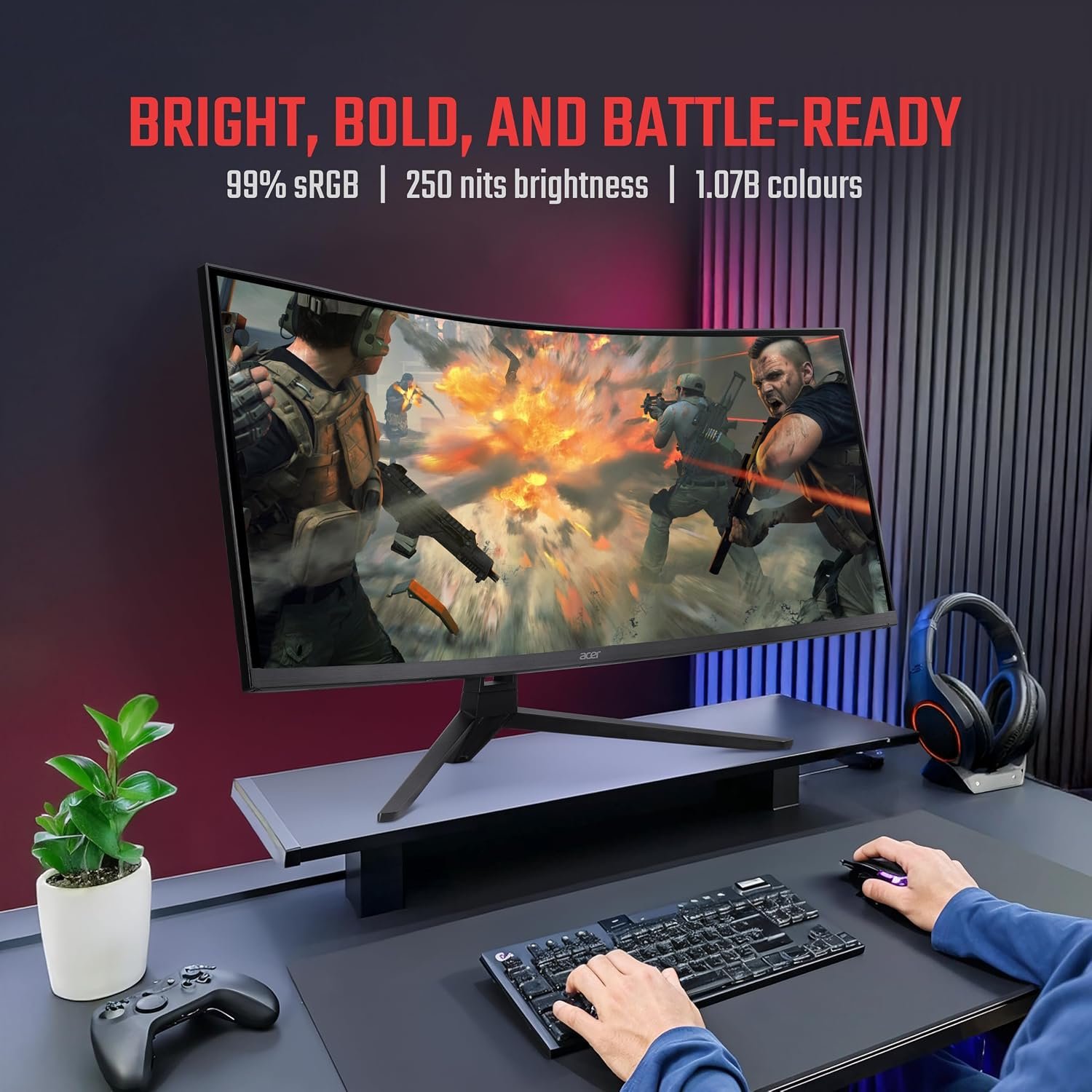 Acer Nitro ED343CUR X0 34 Inch UWQHD 200Hz Curved Gaming Monitor 6 Acer Nitro ED343CUR X0