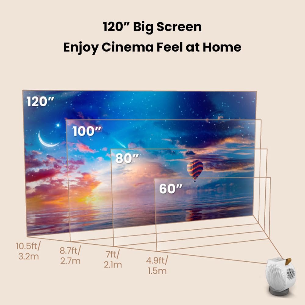 BenQ GV50 FHD Smart Laser Projector – 500 ANSI Lumens, 120-Inch, 360° Projection & 2.1-Channel Audio 6 BenQ GV50