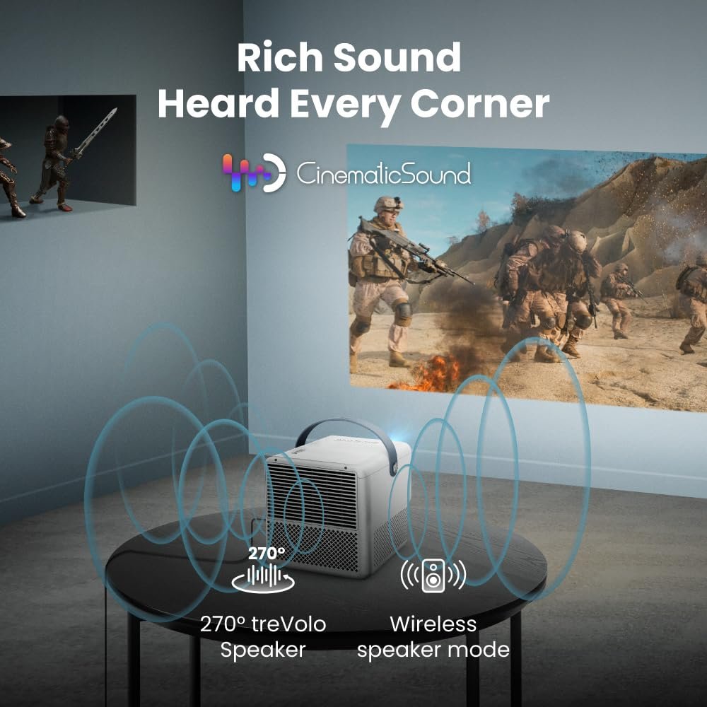 BenQ GP100 Portable Full HD Projector with 1000 ANSI Lumens, 97% Rec.709 & Smart Entertainment 6 BenQ GP100A