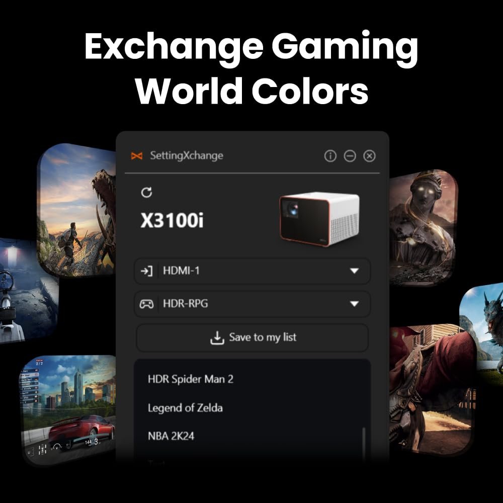 BenQ X3100i 4K HDR 4LED Projector with 3300 ANSI Lumens, 240Hz & Low-Latency Gaming 4 BenQ X3100i
