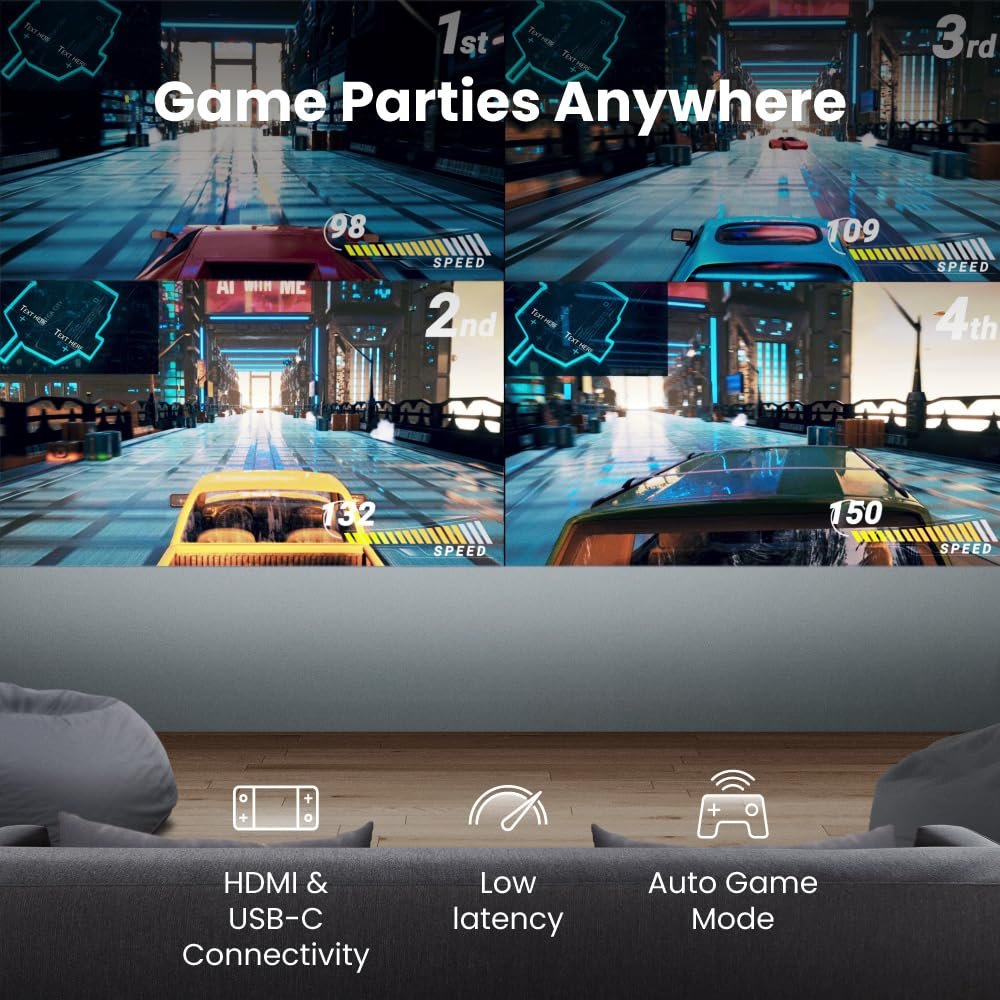 BenQ GP100 Portable Full HD Projector with 1000 ANSI Lumens, 97% Rec.709 & Smart Entertainment 7 BenQ GP100A