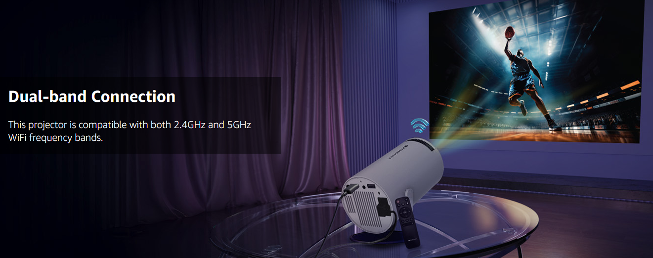 Zebronics PixaPlay 73 Android Smart Projector with 720p, 3700 ANSI Lumens, 130-Inch & 200° Tilt 9 PixaPlay 73